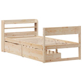 Bed Frame without Mattress 90x190 cm Single Solid Wood Pine 3307143
