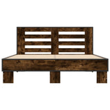 Bed Frame without Mattress Smoked Oak 135x190 cm Double 3280124