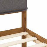 Bed Frame with Upholstered Headboard Natural and Light Grey 904269