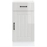 Kitchen Base Cabinet Lucca High Gloss White Engineered Wood 853709