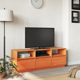 TV Cabinet Wax Brown 140x37x50 cm Solid Wood Pine 847122