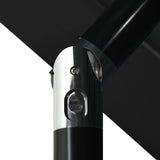 3-Tier Garden Parasol with Aluminium Pole Black 3.5 m 313882