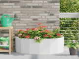 Planter White 90 x 45 x 35 cm Steel 883690