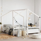 Kids Bed Frame White 2x cm Solid Wood Pine 3200599