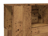 Headboard Cabinet Old Wood 120x19x104.5 cm Engineered Wood 856878