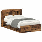 Bed Frame with Storage Old Wood 120 x 200 cm Engineered Wood 3433474