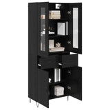 Highboard Black Oak 69.5 x 34 x 90 cm Engineered Wood 3402711