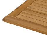 Table Top Rectangular Solid Teak Wood Natural 42033168