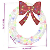 Wreath with 60 LEDs Multicolour 76 x 76 x8.5 cm Acrylic 42019124