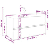 Sink Cabinet with Built-in Basin and Faucet Artisan Oak 3328936