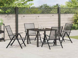 Garden Dining Set 5 pcs Anthracite Powder-Coated Steel 3379290