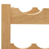 Wine Rack for 6 Bottles 37x21x21 cm Solid Oak Wood 289201