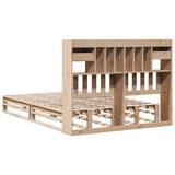 Bookcase Bed without Mattress 150x200 cm King Size Solid Wood Pine 3323962