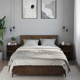Bedside Cabinets 2 pcs Brown Oak 40x31x50 cm Engineered Wood and Metal 848708
