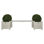 ZNTS Esschert Design Planters with Bridge Bench White CF33W 404626