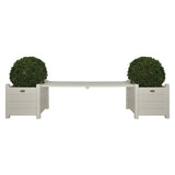 ZNTS Esschert Design Planters with Bridge Bench White CF33W 404626