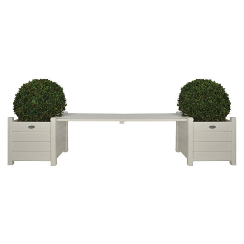 ZNTS Esschert Design Planters with Bridge Bench White CF33W 404626