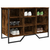 Shoe Cabinet Smoked Oak 90x38x61.5 cm Engineered Wood 848646