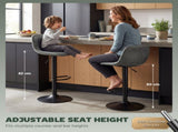 Bar Stools Set of 2, Modern Swivel Barstools with Footrest for Kitchen Island and Dining Room, Green T3398P555823