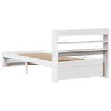 Bed Frame with Headboard without Mattress White 100x200 cm 3306733