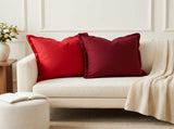 Throw Pillow 6 pcs HOUTEN Red 50 x 50 cm Faux Linen 935072