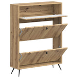 Shoe Cabinet BREDA 78 x 24 x 103 cm Engineered Wood Artisan Oak 897544