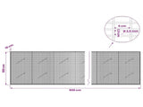 Gabion with 3.5 mm Wire and 5x2.5 cm Mesh 500x10x100 cm 3461572