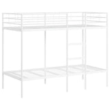 Bunk Bed without Mattress White 90x200 cm Steel 42000329