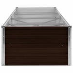 Garden Raised Bed Brown 320x80x45 cm Galvanised Steel 45716