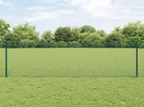 Welded Wire Fence with Posts 50 x 0.8 m PVC-Coated Steel Green 3336511