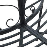 Tree Bench 8-Seater 160 x 89 cm Steel Black Round 42029523