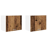 Hanging Cabinet 2 pcs Old Wood and White 50 x 31 x 40 cm 884159