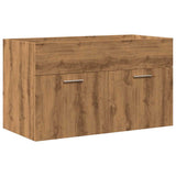2 Piece Bathroom Furniture Set Artisan Oak Engineered Wood 3328584