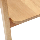 Dining Chairs 2 pcs Natural 54 x 57 x 73 cm Solid Rubber Wood 42020423