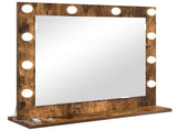 Vanity Mirror Rectangular Smoked Oak 60 x 55 x 18 cm 868289