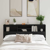 Headboard Cabinet Black Oak 180 x 19 x 103.5 cm Engineered Wood 862754