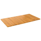 Bath Mat Plain Brown 100 x 55 cm Solid Acacia Wood 42025265