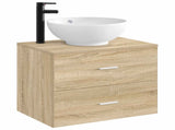 Bathroom Wash Basin Matte Black 44 x 44 x 16 cm Metal 890247