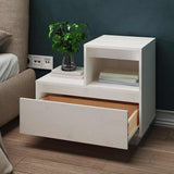 Bedside Cabinet White 60x34x51 cm Solid Wood Pine 814376