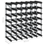 ZNTS Wine Rack for 42 Bottles Black Solid Pine Wood 325915