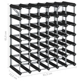 ZNTS Wine Rack for 42 Bottles Black Solid Pine Wood 325915