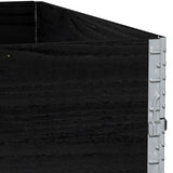 Pallet Collars 2 pcs Black 100x100 cm Solid Wood Pine 4010290
