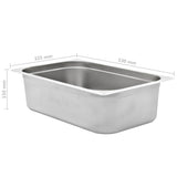 Gastronorm Containers 2 pcs GN 1/1 150 mm Stainless Steel 50882