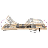 Slatted Bed Base Brown 90 x 190 cm Solid beech wood 42015274