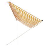 Retractable Awning 400x150 cm Yellow and White 143757