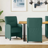 Dining Chairs with Wheels 2 pcs Dark green 57 x 67 x 95 cm 42017852