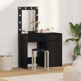 Dressing Table 2 pcs Black 50 x 41 x 135 cm Engineered wood 3334237