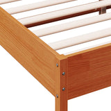 Bed Frame without Mattress Wax Brown 200x200 cm Solid Wood Pine 3216359