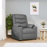 Recliner Chair Grey Faux Leather 348045