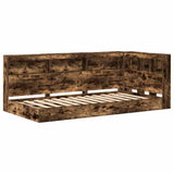 Bookcase Bed Smoked oak 75 x 190 cm Engineered wood 3335757
